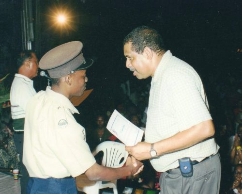 Chief with police